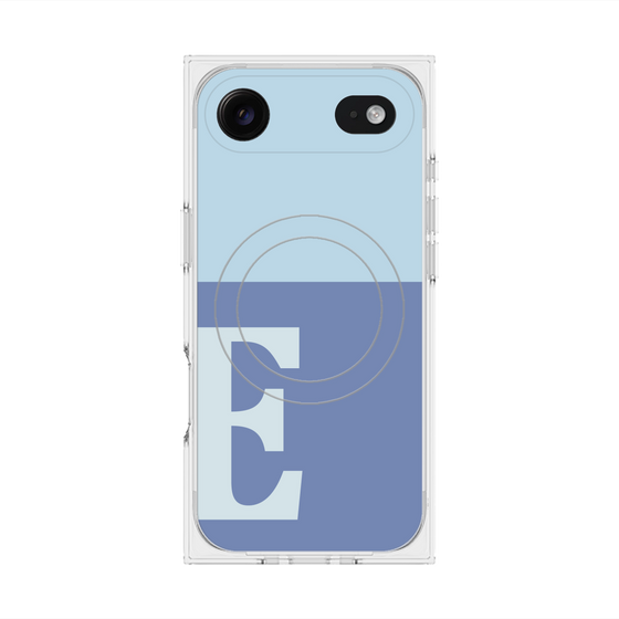 Premium Square Case with MagSafe［ Original - initial two tone - E blue ］