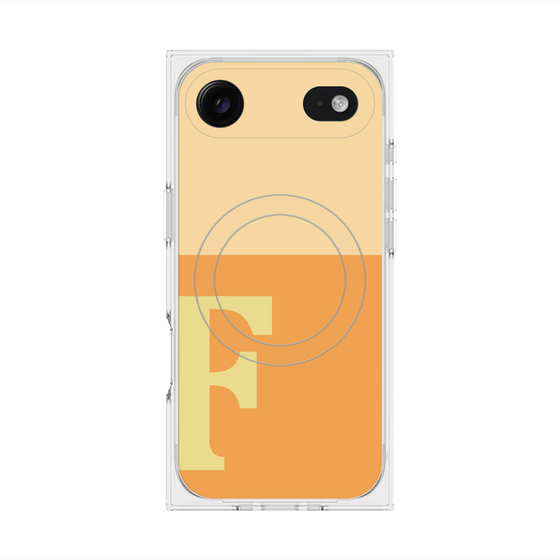 Premium Square Case with MagSafe［ Original - initial two tone - F orange ］
