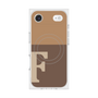 Premium Square Case with MagSafe［ Original - initial two tone - F brown ］