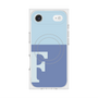 Premium Square Case with MagSafe［ Original - initial two tone - F blue ］