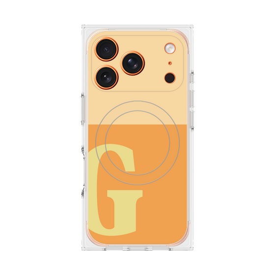 Premium Square Case with MagSafe［ Original - initial two tone - G orange ］