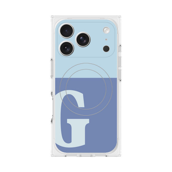 Premium Square Case with MagSafe［ Original - initial two tone - G blue ］
