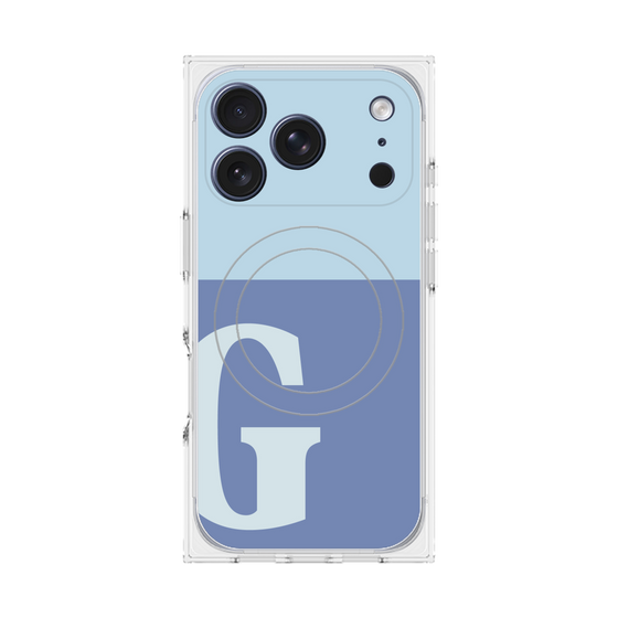 Premium Square Case with MagSafe［ Original - initial two tone - G blue ］