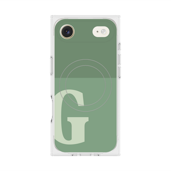Premium Square Case with MagSafe［ Original - initial two tone - G green ］
