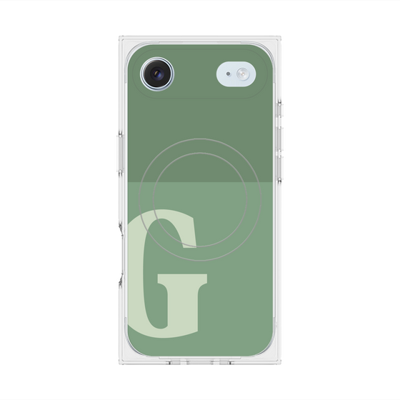Premium Square Case with MagSafe［ Original - initial two tone - G green ］