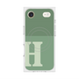 Premium Square Case with MagSafe［ Original - initial two tone - H green ］