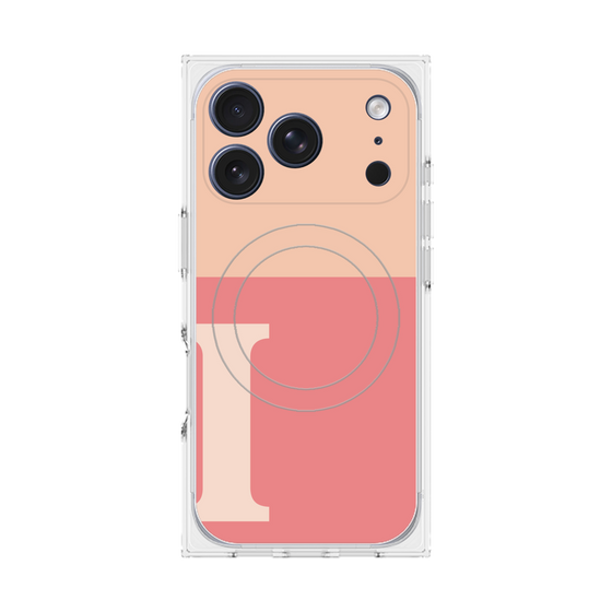 Premium Square Case with MagSafe［ Original - initial two tone - I pink ］