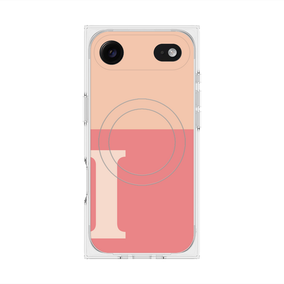 Premium Square Case with MagSafe［ Original - initial two tone - I pink ］