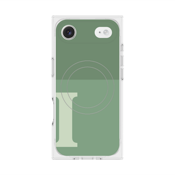 Premium Square Case with MagSafe［ Original - initial two tone - I green ］