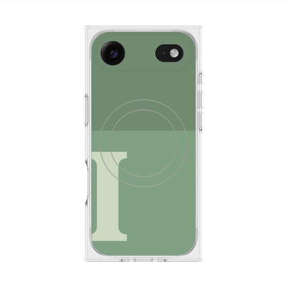 Premium Square Case with MagSafe［ Original - initial two tone - I green ］