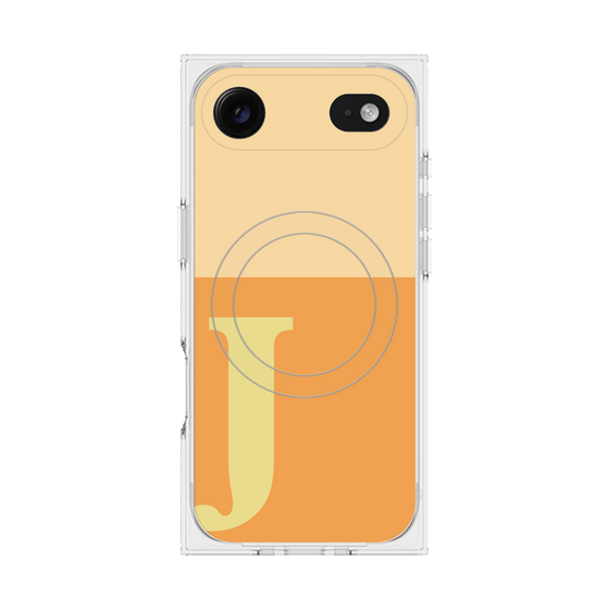 Premium Square Case with MagSafe［ Original - initial two tone - J orange ］