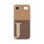 Premium Square Case with MagSafe［ Original - initial two tone - J brown ］
