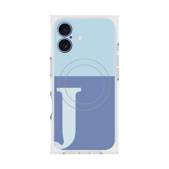 Premium Square Case with MagSafe［ Original - initial two tone - J blue ］