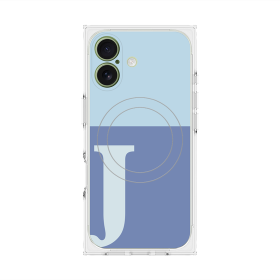 Premium Square Case with MagSafe［ Original - initial two tone - J blue ］