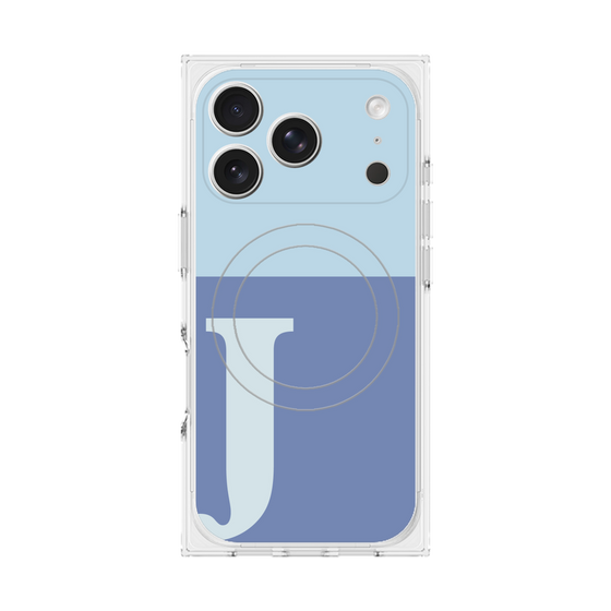 Premium Square Case with MagSafe［ Original - initial two tone - J blue ］