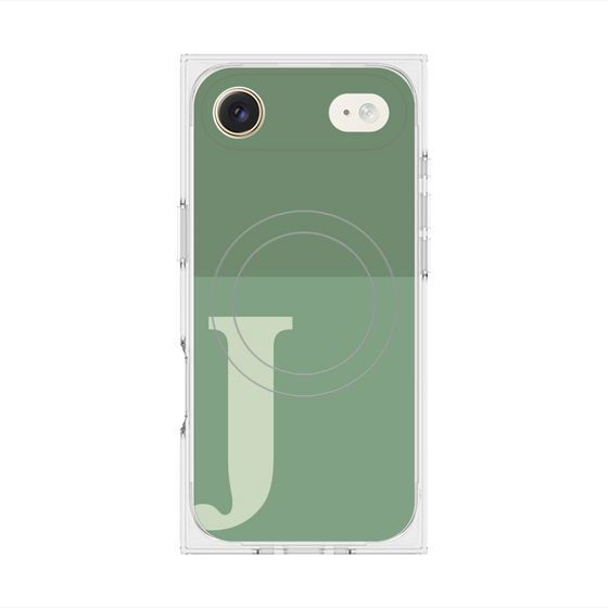 Premium Square Case with MagSafe［ Original - initial two tone - J green ］