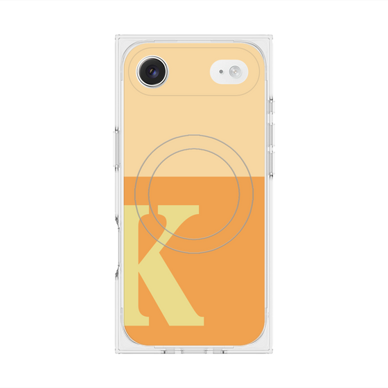 Premium Square Case with MagSafe［ Original - initial two tone - K orange ］