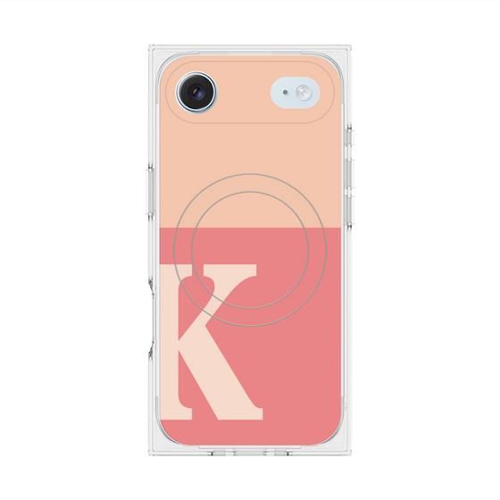 Premium Square Case with MagSafe［ Original - initial two tone - K pink ］