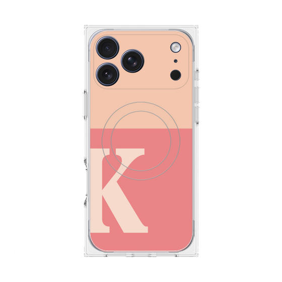 Premium Square Case with MagSafe［ Original - initial two tone - K pink ］