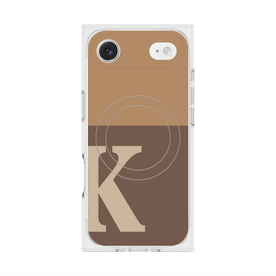 Premium Square Case with MagSafe［ Original - initial two tone - K brown ］