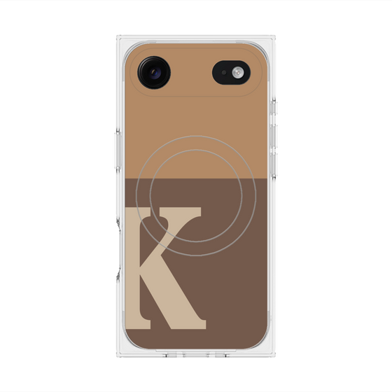 Premium Square Case with MagSafe［ Original - initial two tone - K brown ］