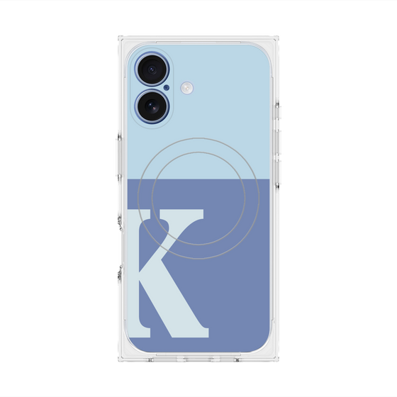 Premium Square Case with MagSafe［ Original - initial two tone - K blue ］