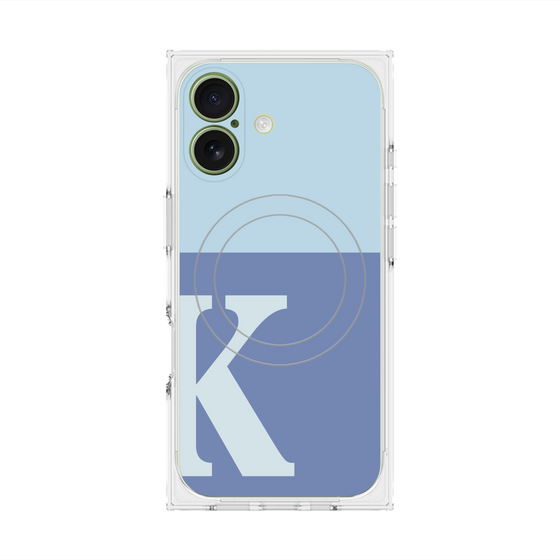 Premium Square Case with MagSafe［ Original - initial two tone - K blue ］
