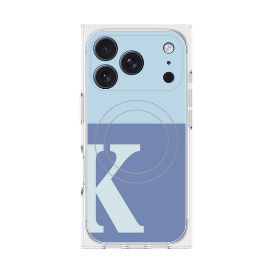 Premium Square Case with MagSafe［ Original - initial two tone - K blue ］