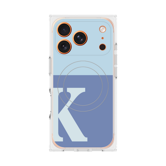 Premium Square Case with MagSafe［ Original - initial two tone - K blue ］