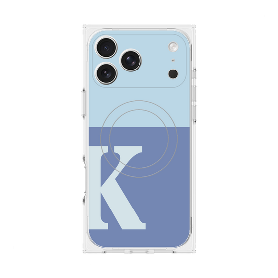 Premium Square Case with MagSafe［ Original - initial two tone - K blue ］