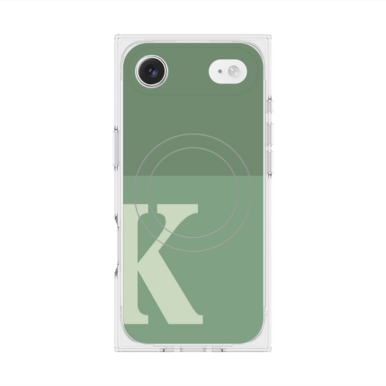 Premium Square Case with MagSafe［ Original - initial two tone - K green ］