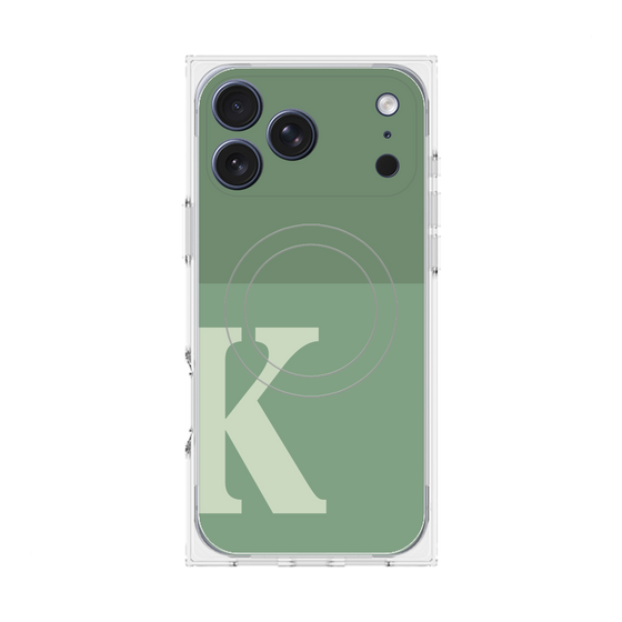 Premium Square Case with MagSafe［ Original - initial two tone - K green ］