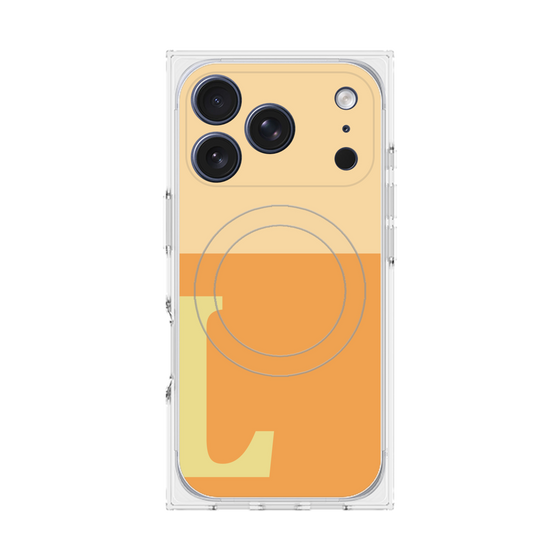 Premium Square Case with MagSafe［ Original - initial two tone - L orange ］