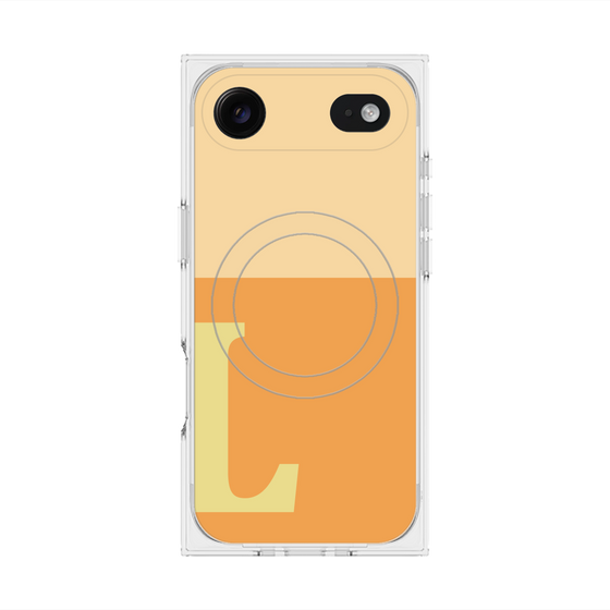 Premium Square Case with MagSafe［ Original - initial two tone - L orange ］