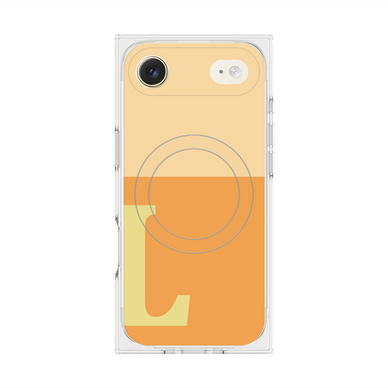 Premium Square Case with MagSafe［ Original - initial two tone - L orange ］