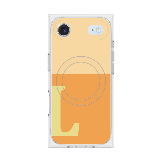 Premium Square Case with MagSafe［ Original - initial two tone - L orange ］