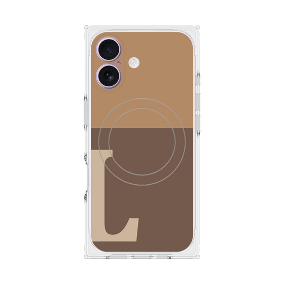 Premium Square Case with MagSafe［ Original - initial two tone - L brown ］