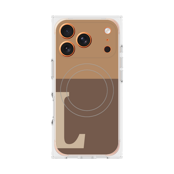 Premium Square Case with MagSafe［ Original - initial two tone - L brown ］