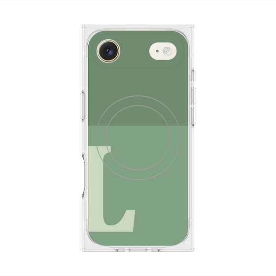 Premium Square Case with MagSafe［ Original - initial two tone - L green ］