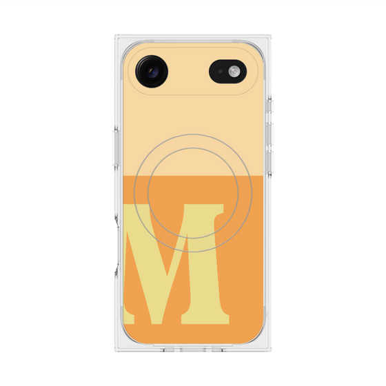 Premium Square Case with MagSafe［ Original - initial two tone - M orange ］