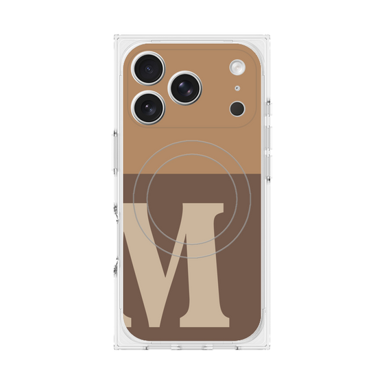 Premium Square Case with MagSafe［ Original - initial two tone - M brown ］