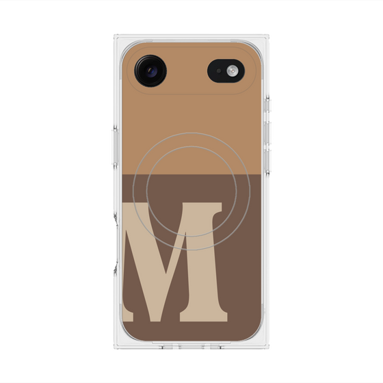 Premium Square Case with MagSafe［ Original - initial two tone - M brown ］