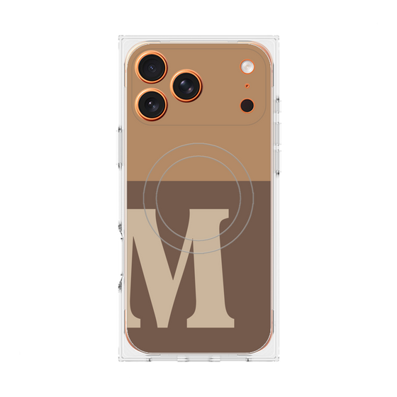 Premium Square Case with MagSafe［ Original - initial two tone - M brown ］
