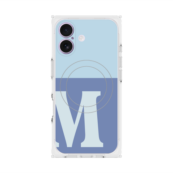 Premium Square Case with MagSafe［ Original - initial two tone - M blue ］
