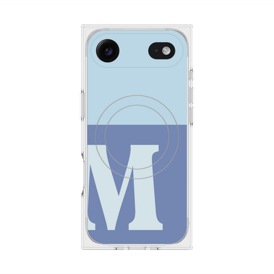 Premium Square Case with MagSafe［ Original - initial two tone - M blue ］