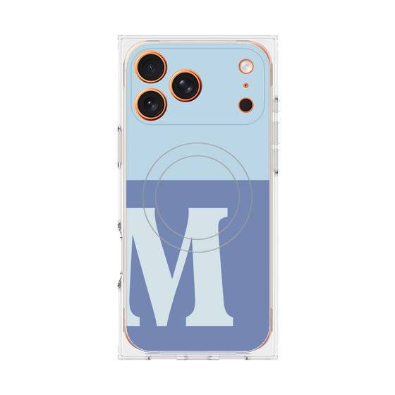 Premium Square Case with MagSafe［ Original - initial two tone - M blue ］