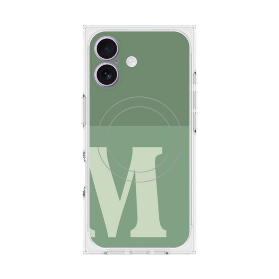 Premium Square Case with MagSafe［ Original - initial two tone - M green ］