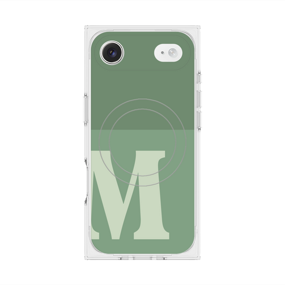 Premium Square Case with MagSafe［ Original - initial two tone - M green ］