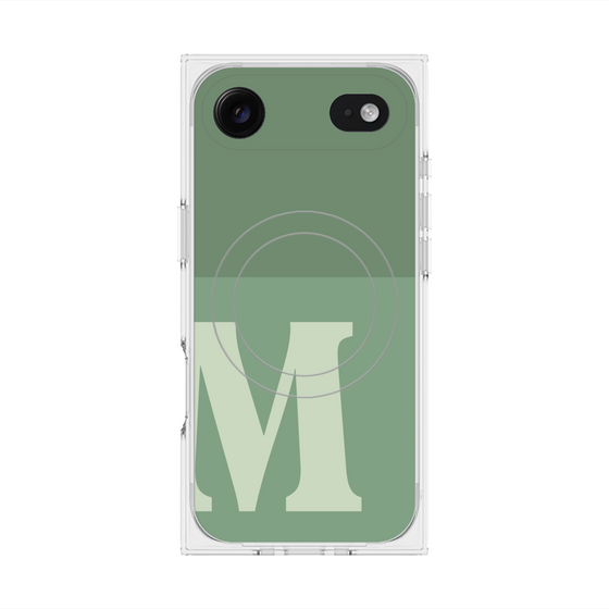 Premium Square Case with MagSafe［ Original - initial two tone - M green ］