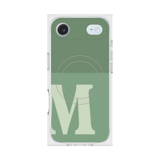 Premium Square Case with MagSafe［ Original - initial two tone - M green ］